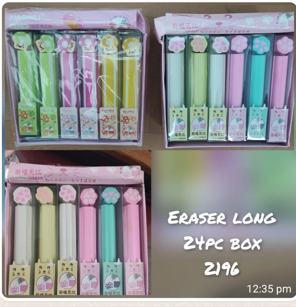 Long Eraser 24pc Box