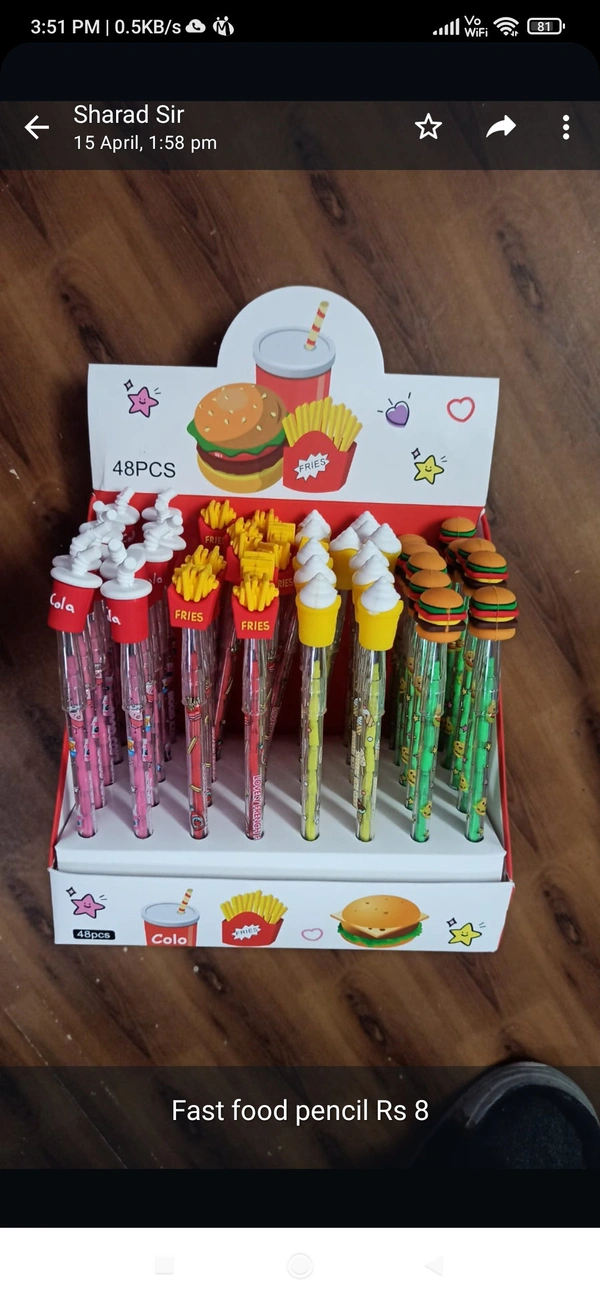 Fast Food Pencil 