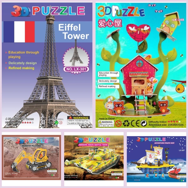 Puzzle 3D sheets 