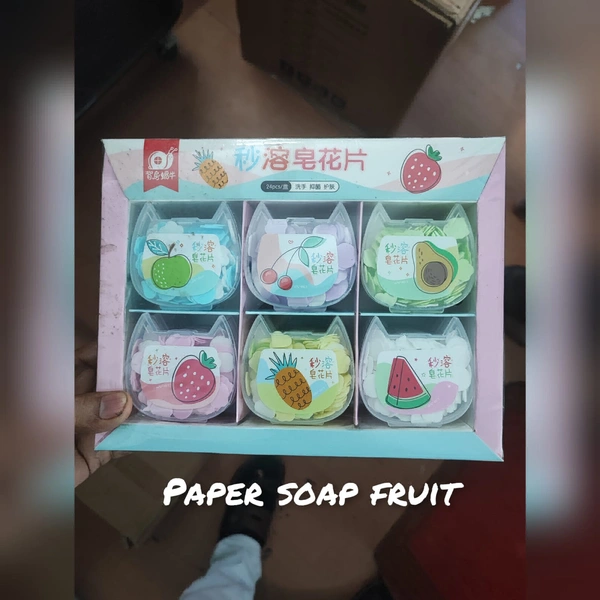Paper soap fruits 