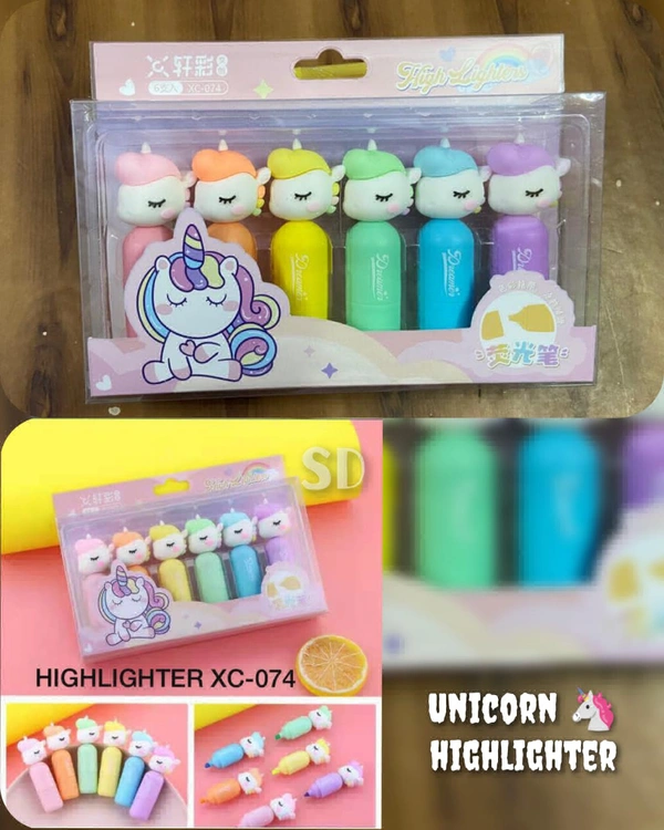 Highliter Uni Blister (XC-074) 6 Pc Packing