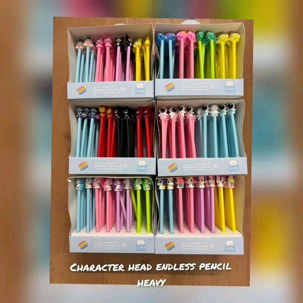Endless pencil character head