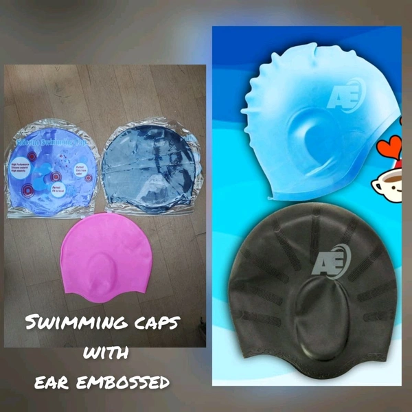 Swimming cap ear embossed 