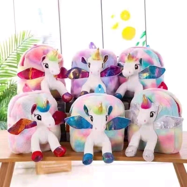 Unicorn toy fur bag