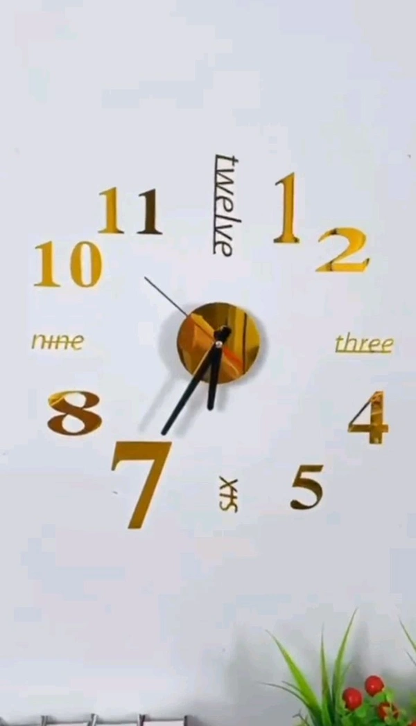 3d wall clock