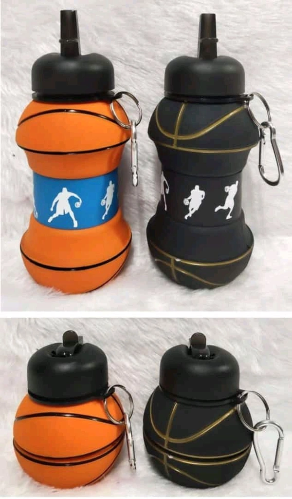 Baskeball silicon foldable bottle