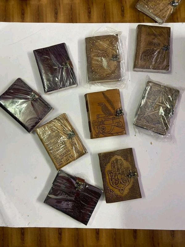 Handmade leather big notebook multi col