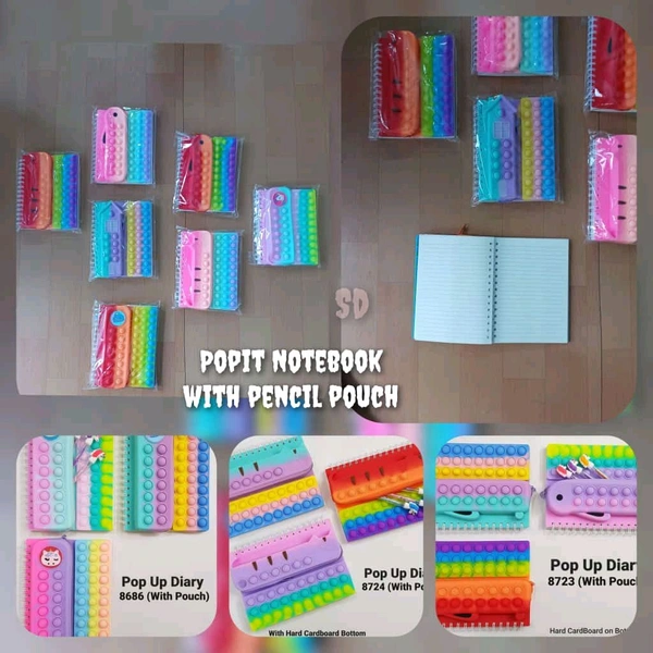 Popit notebook with pouch