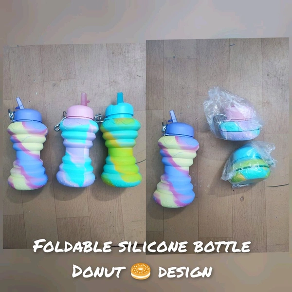 Donut silicone foldable bottle