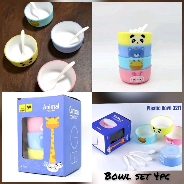 Plastic bowl 4pc set