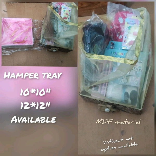 Hamper tray jute without net 10*10"