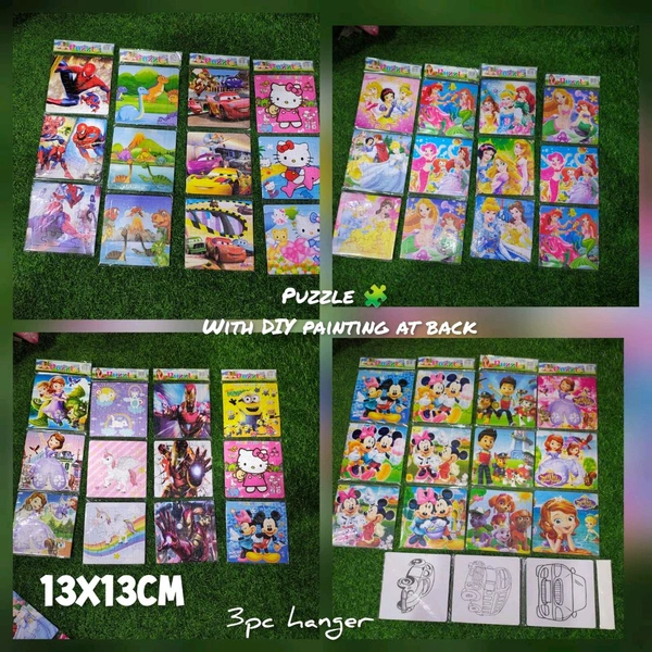 Puzzle With DIY Painting At Back