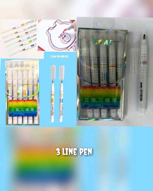 3 Line Pen (6pcs Pack) 