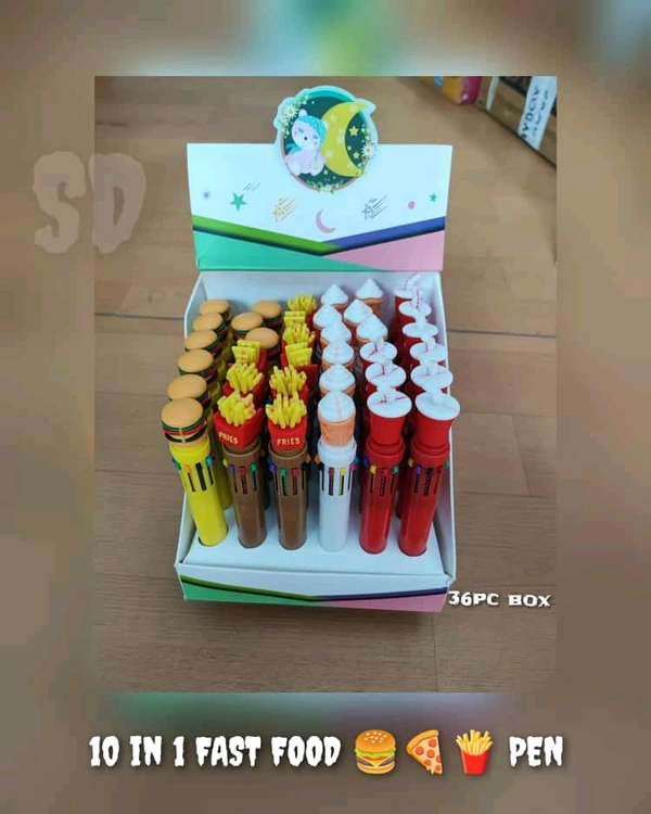Fast Food 10 In 1 Pen (36pcs Box) 