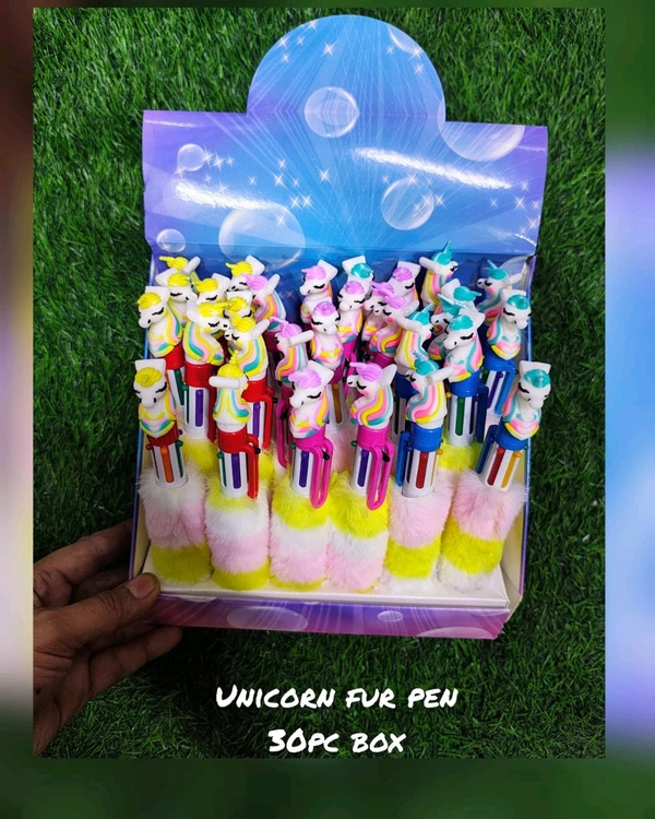 Unicorn 6 In 1 Fur Pen (30pcs Box) 