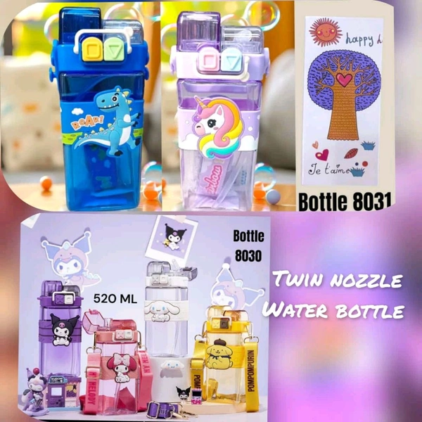 Twin nozzle water bottle