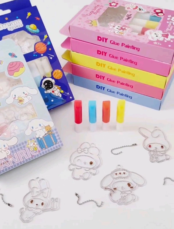 DIY Glue Painting Keychain