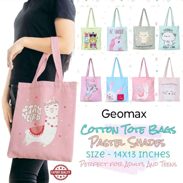 GeoMax Cotton Tot Bag (14x13 Inch) 
