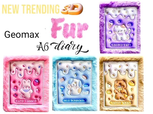 Geomax 3D fur notebook A6 