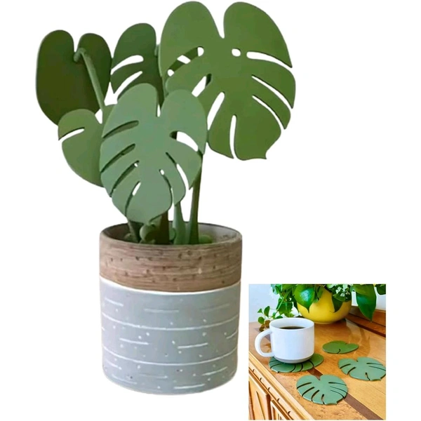 Monstera coaster plantMagnetic leafs with pot