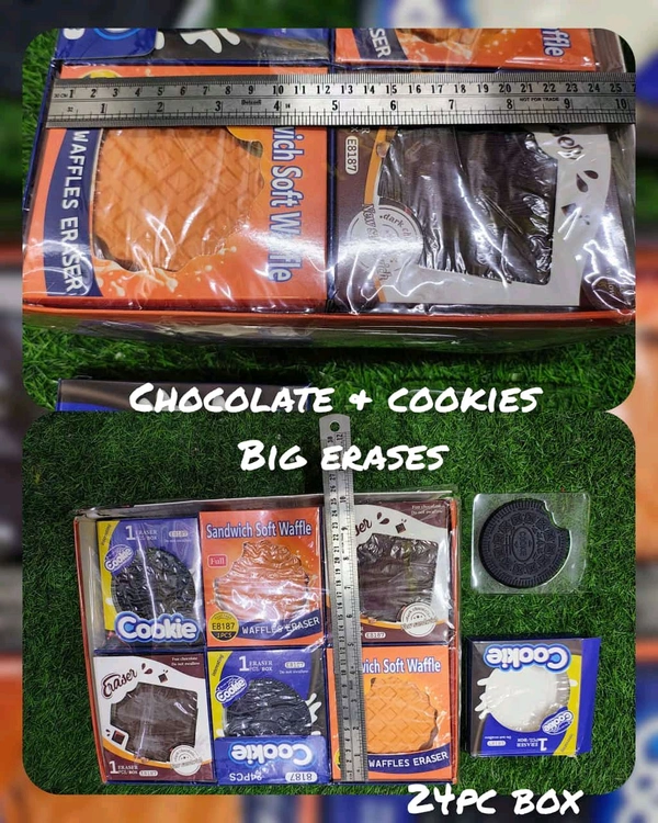 Big chocolate and cookies eraser (24pc box)