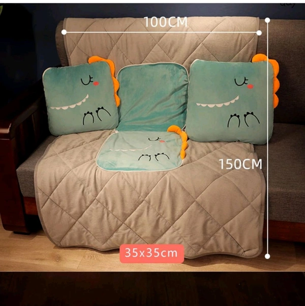Blanket cum pillow Uni & Dino