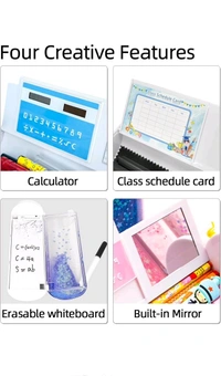 Water glitter pencil box 360 degree 