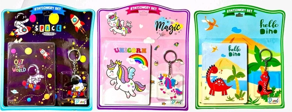 Notebook with keychain gift set