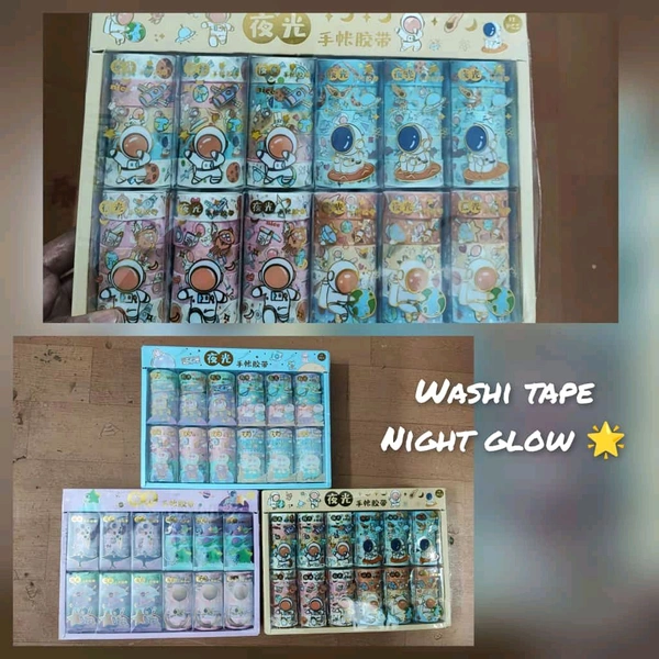 Night glow washi tape 12pcs Box 