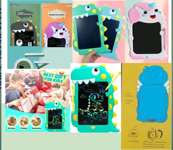 Dino and unicorn writing tablet 