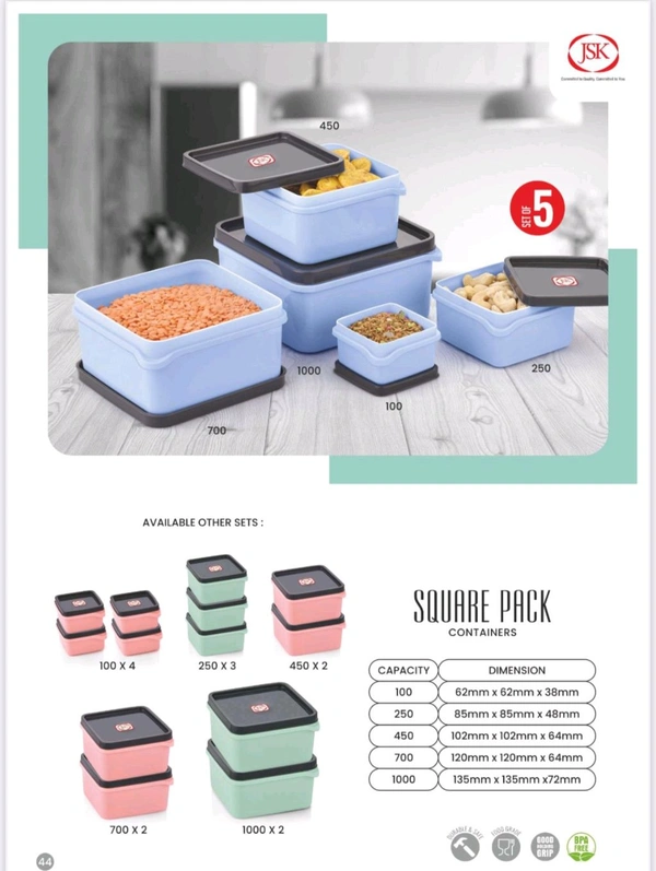 Square pack 450 2 pc set 
