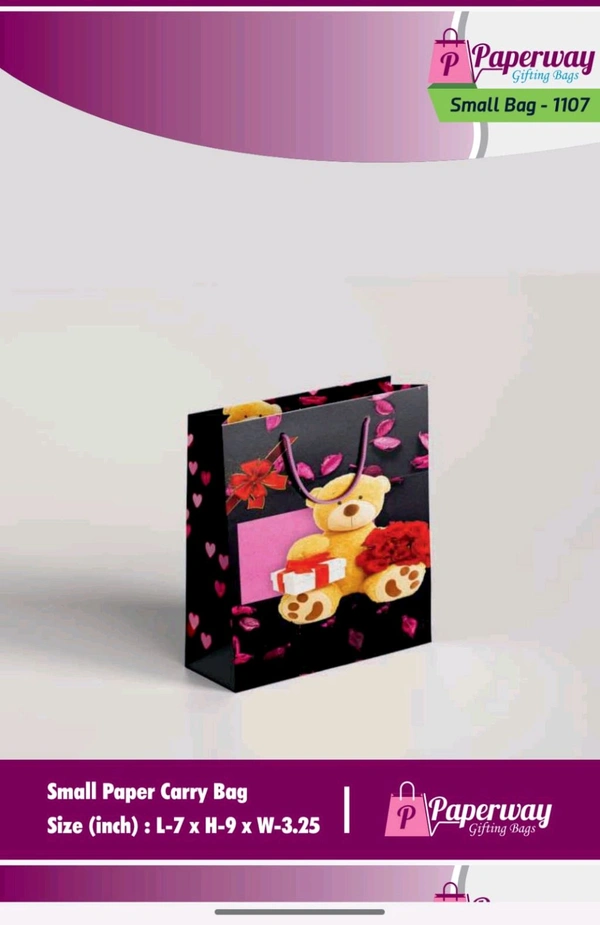 Small Paper Carry Bag (12 Pcs Pack)