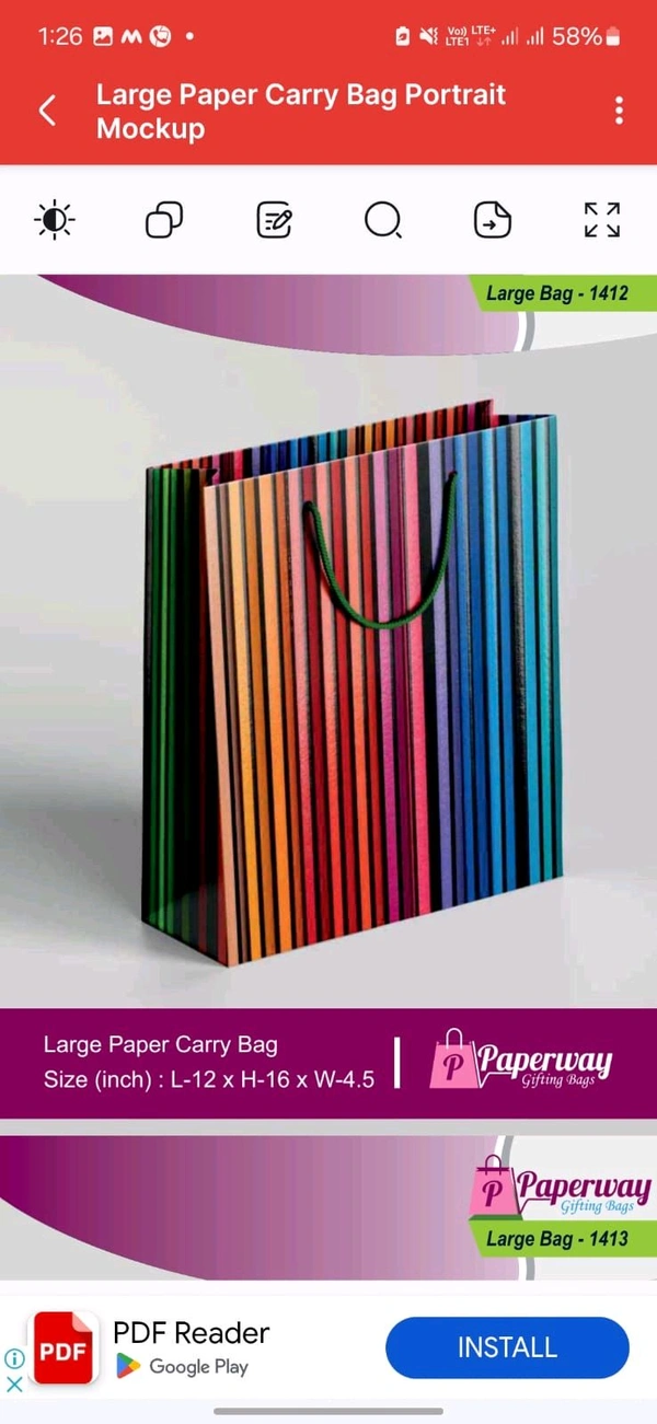 large paper carry bag