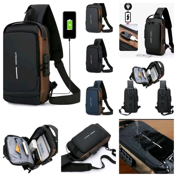 Usb chargeable premium chest bag
