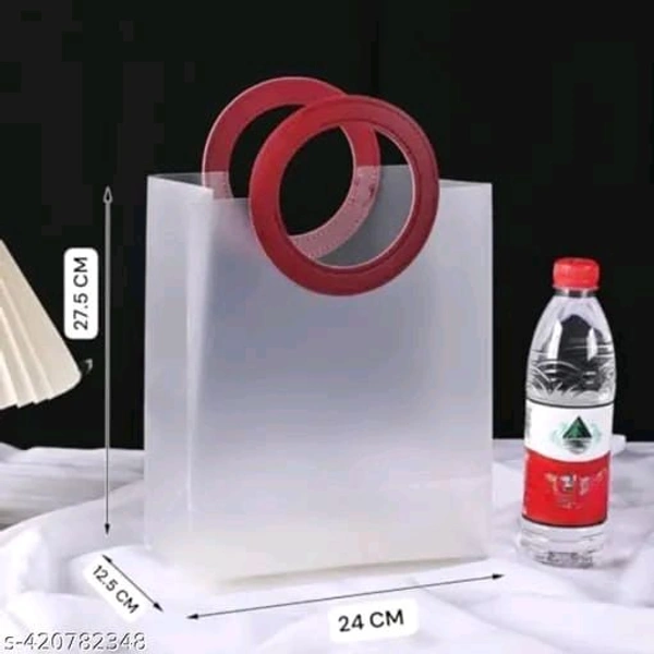 Premium Transparent/ translucent Gift Bags with Handle Big (10*12 inches)