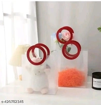 Premium Transparent/ translucent Gift Bags with Handle Big (10*12 inches)
