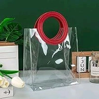 Premium Transparent/ translucent Gift Bags with Handle Big (10*12 inches)