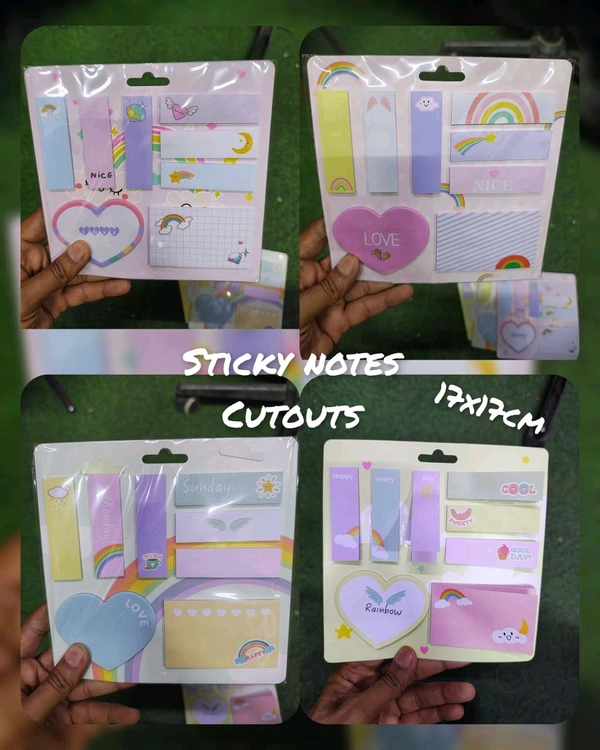 Sticky notes cutouts 17x17cm (12 pc packing)