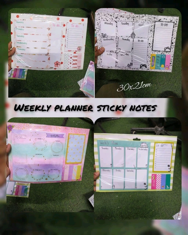 Weekly planner sticky notes
