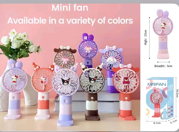 Kuromi family electric hand fan big
