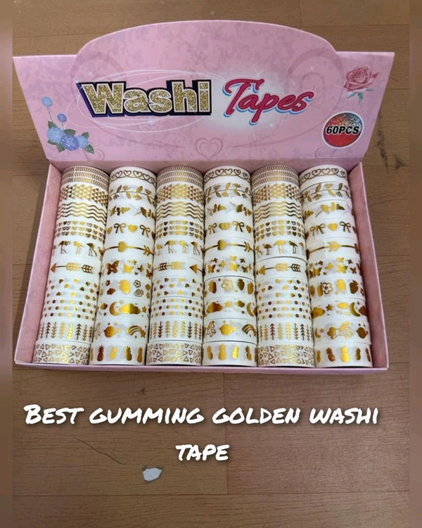 Silver washi tape 60pc box