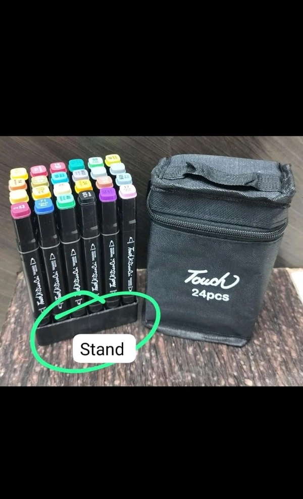 24 colour dual marker canvas bag