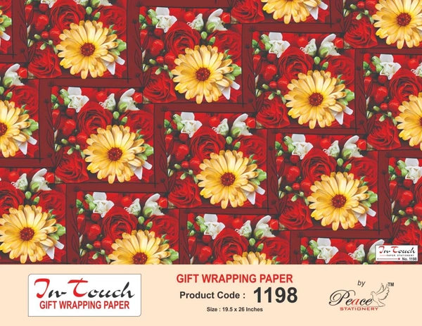 Gift Wrapping Sheet Flowers 