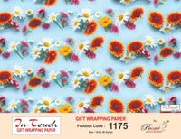 Gift Wrapping Sheet Flowers 