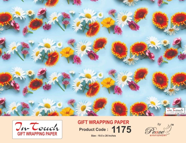 Gift Wrapping Sheet Flowers 