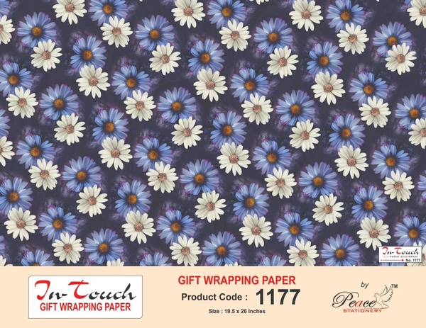 Gift Wrapping Sheet Flowers 