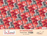 Gift Wrapping Sheet Flowers 