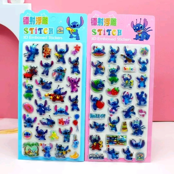 3D embossed sticker (Minimum 12 card)