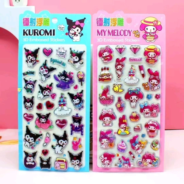 3D embossed sticker (Minimum 12 card)