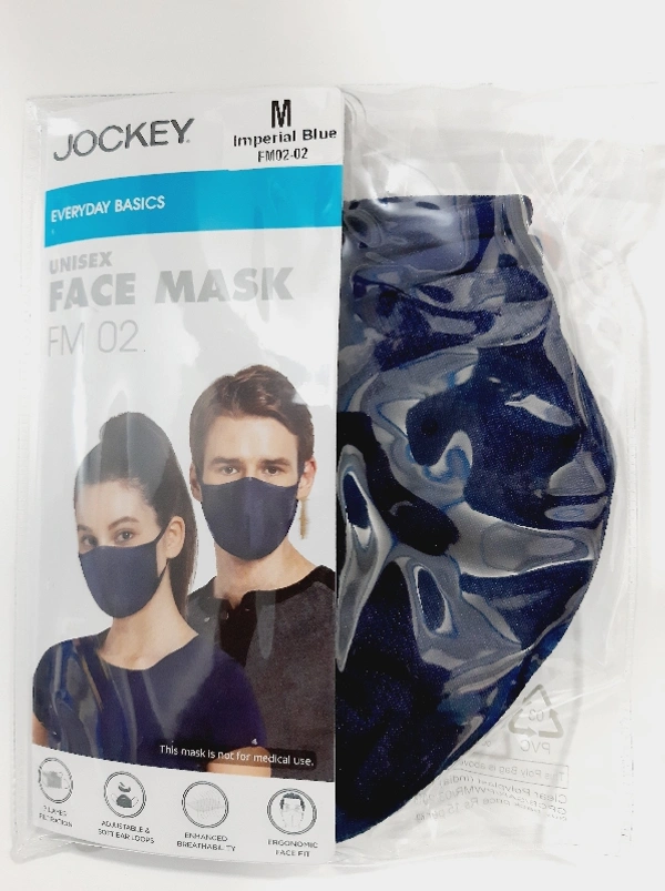 Jockey Face Mask FM02 Pack Of 2 - blue, M